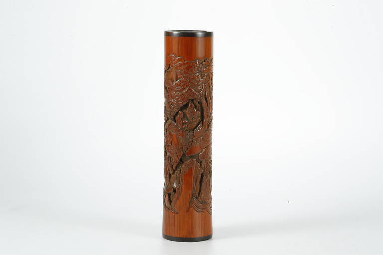 Qing dynasty, bamboo carved incense tube Jan 15, 2021 KEN & LC