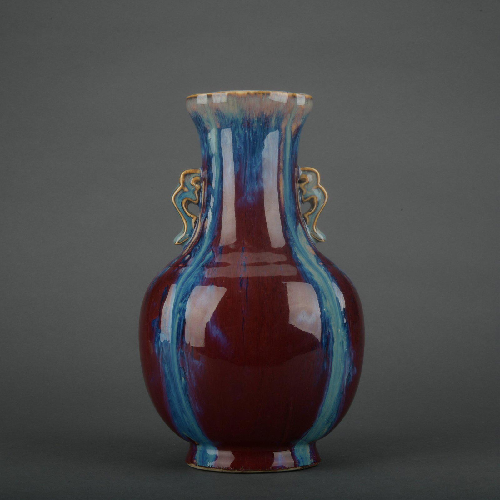 A flambe glazed vase (1 of 6)