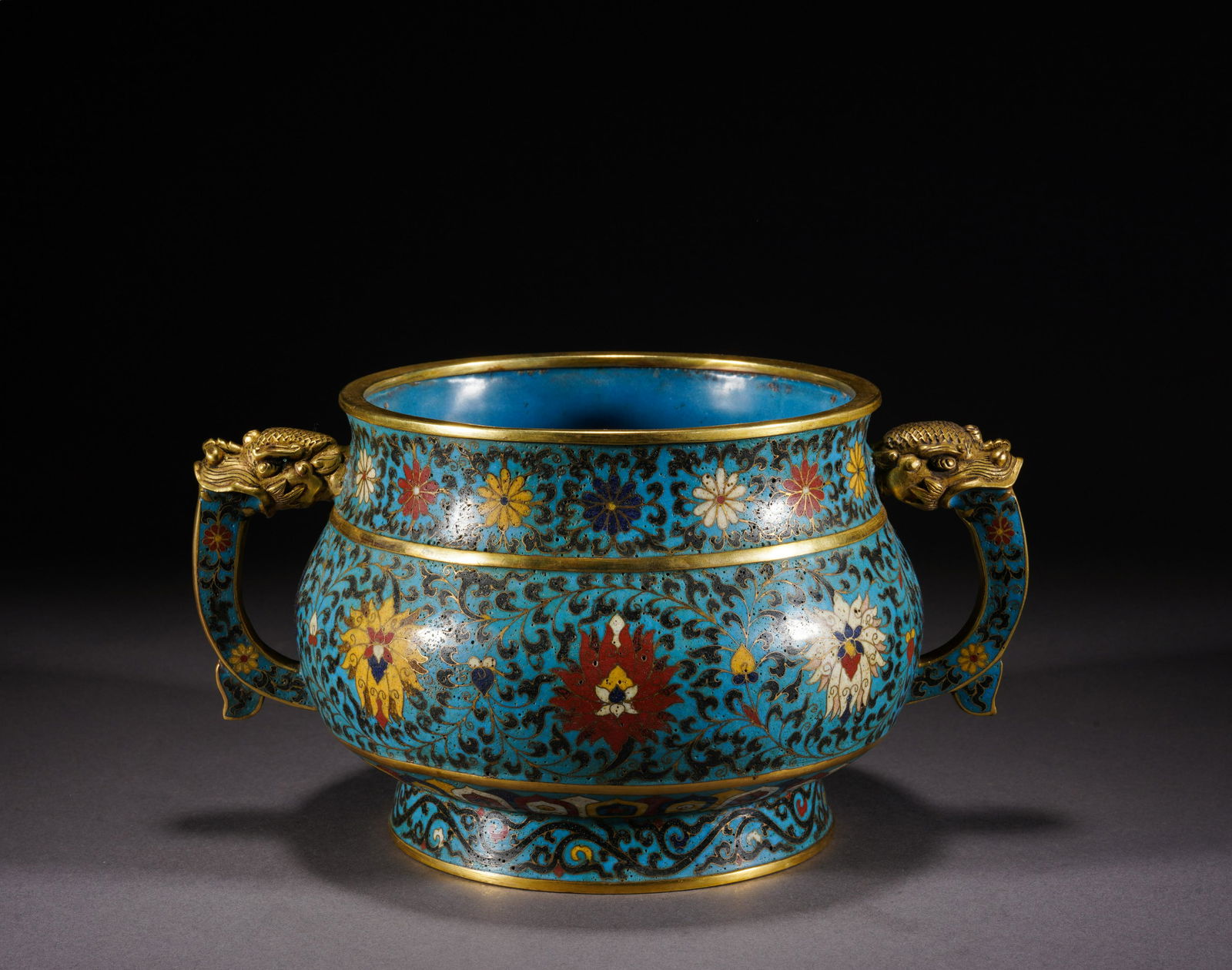 A Cloisonne enamel 'flowers' censer (1 of 6)