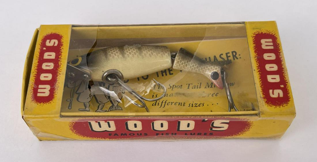 Wood's Fishing Lure Spot Tail 1305 Jointed: Nice example in box