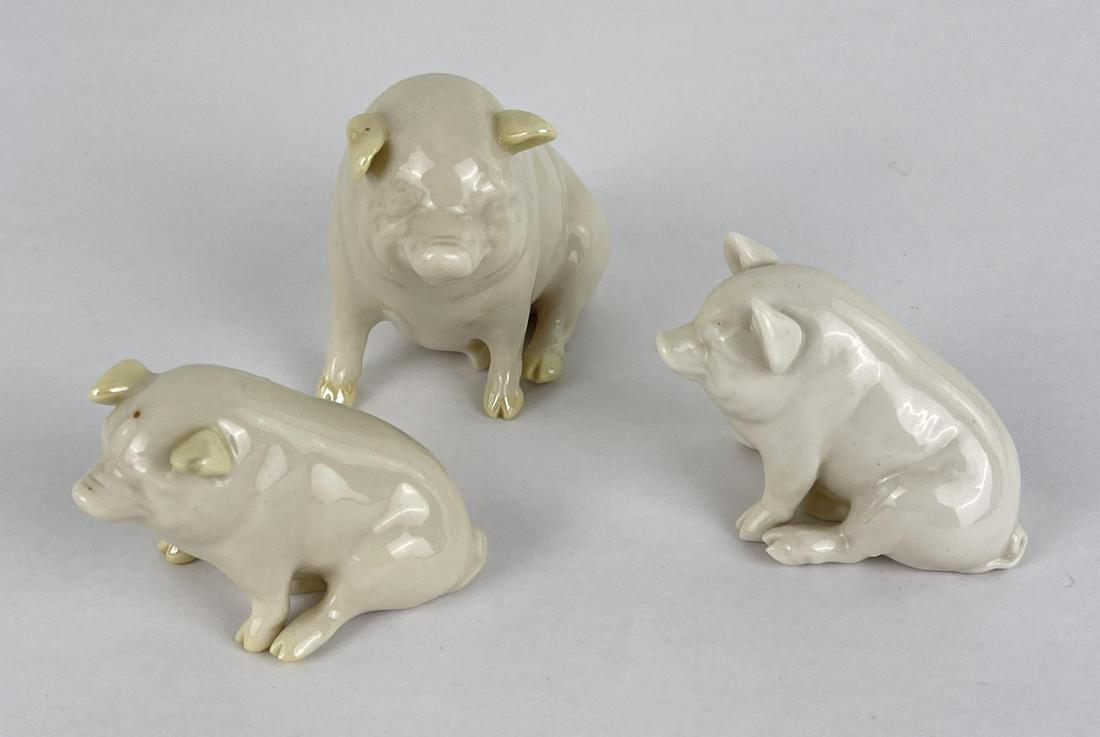 Irish Belleek Pig Lot (1 of 6)