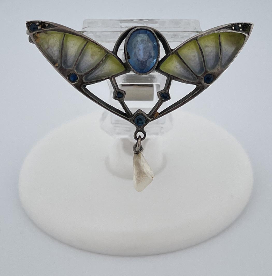 Sterling Silver Inlaid Butterfly Brooch (1 of 2)