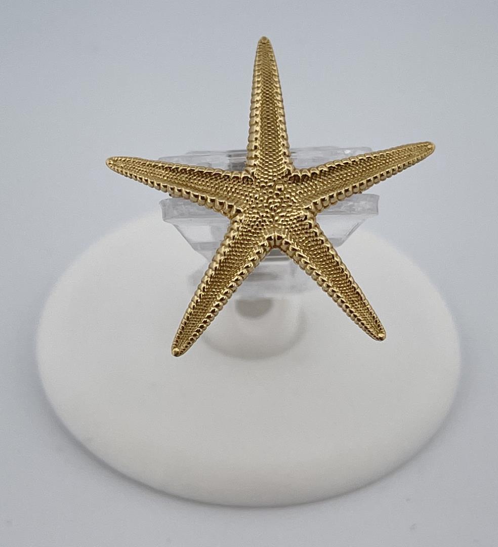 14k Gold Starfish Pin Brooch (1 of 3)