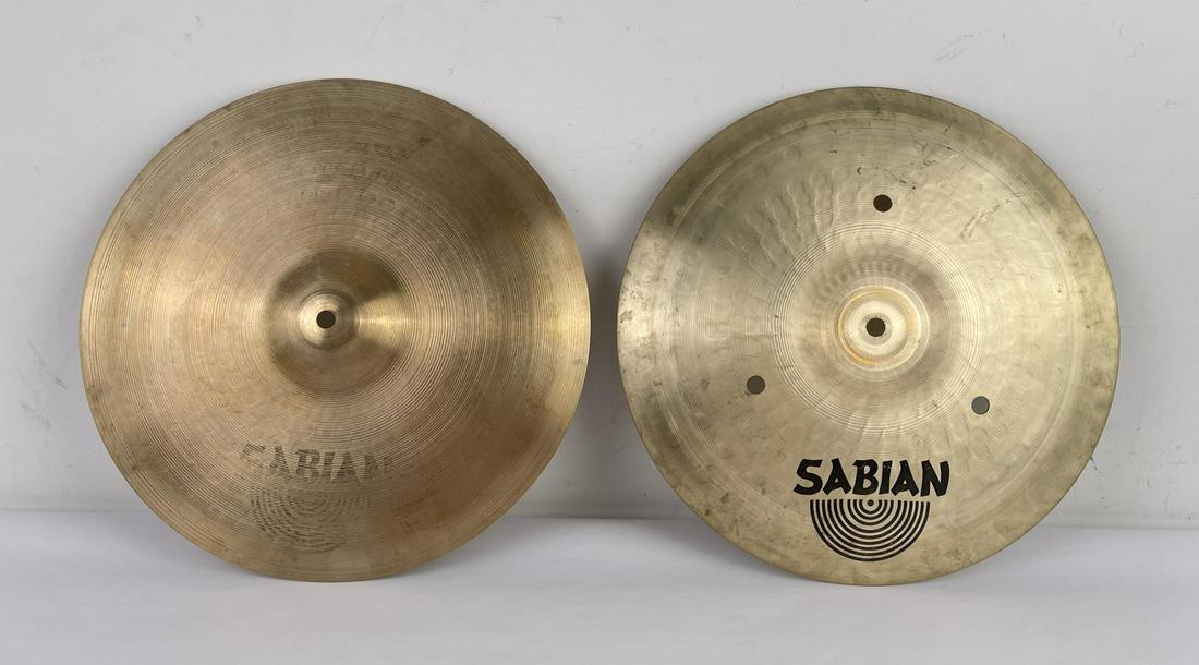 Pair of Sabian Cymbals 14" AAX Fast Hats (1 of 5)