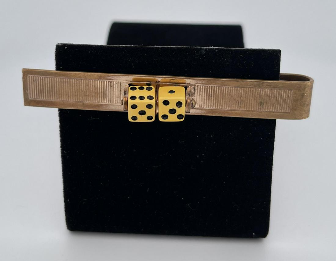 Antique Gamblers Dice Tie Clasp (1 of 4)