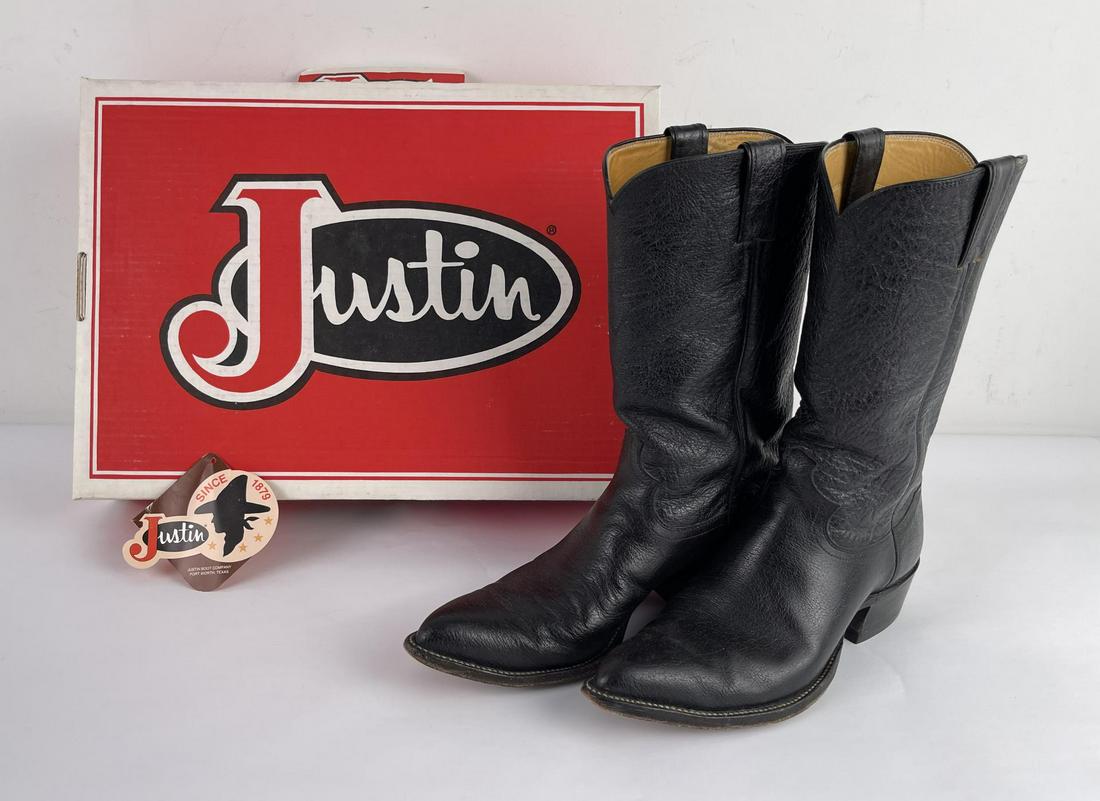 Justin Buffalo Calf Cowboy Boots (1 of 10)