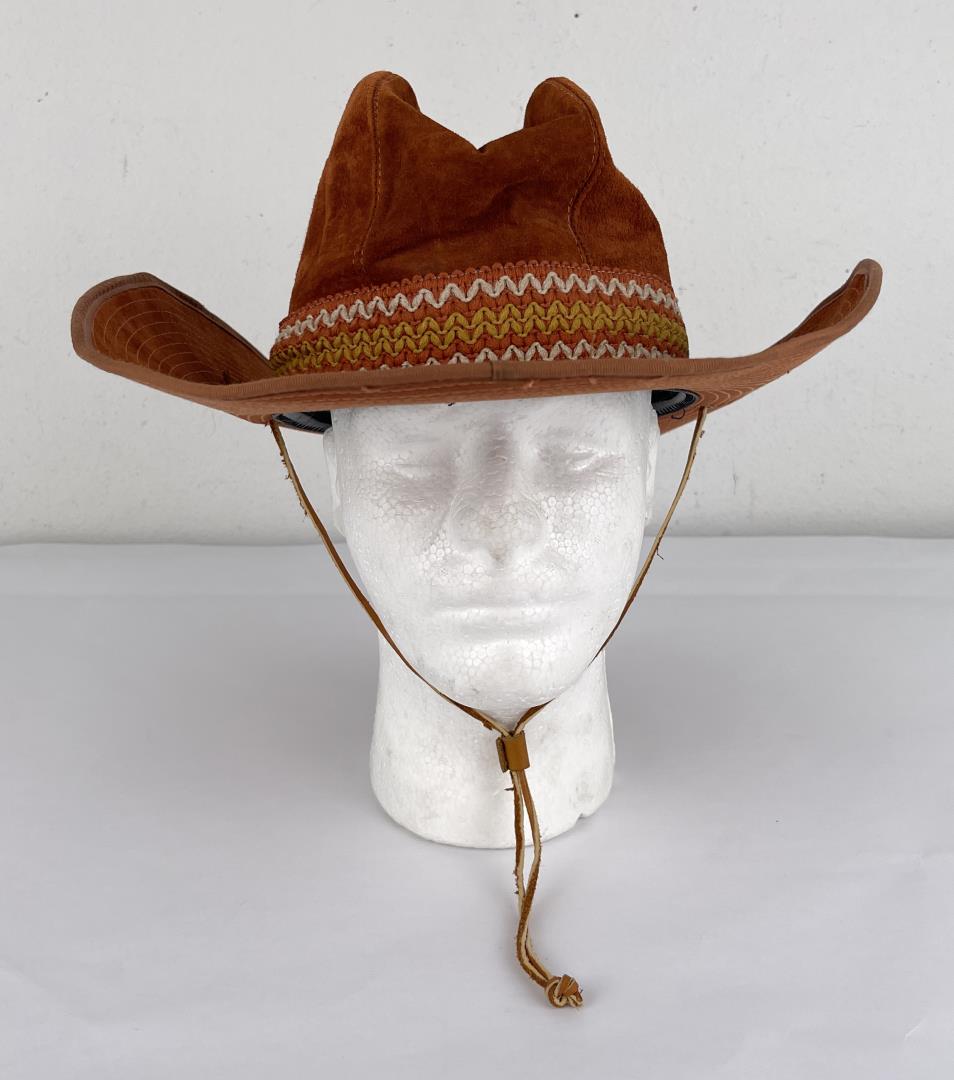 Dorfman Pacific Studs Leather Cowboy Hat (1 of 6)