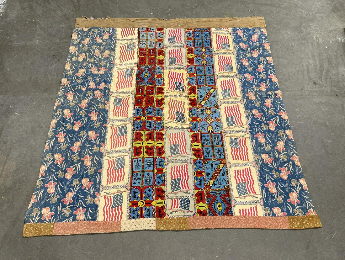 American Folk Art Cigarette Felt Quilt (1 of 10)