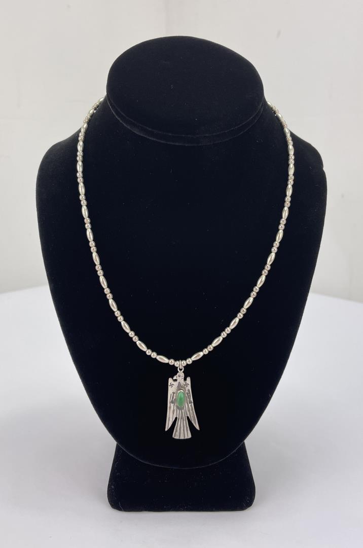 Navajo Bench Bead Old Pawn Necklace (1 of 9)