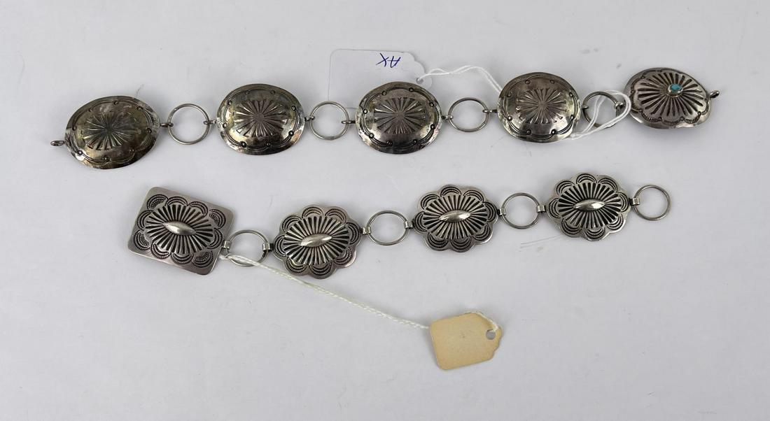 Navajo Indian Sterling Silver Concho Belt Pieces (1 of 12)