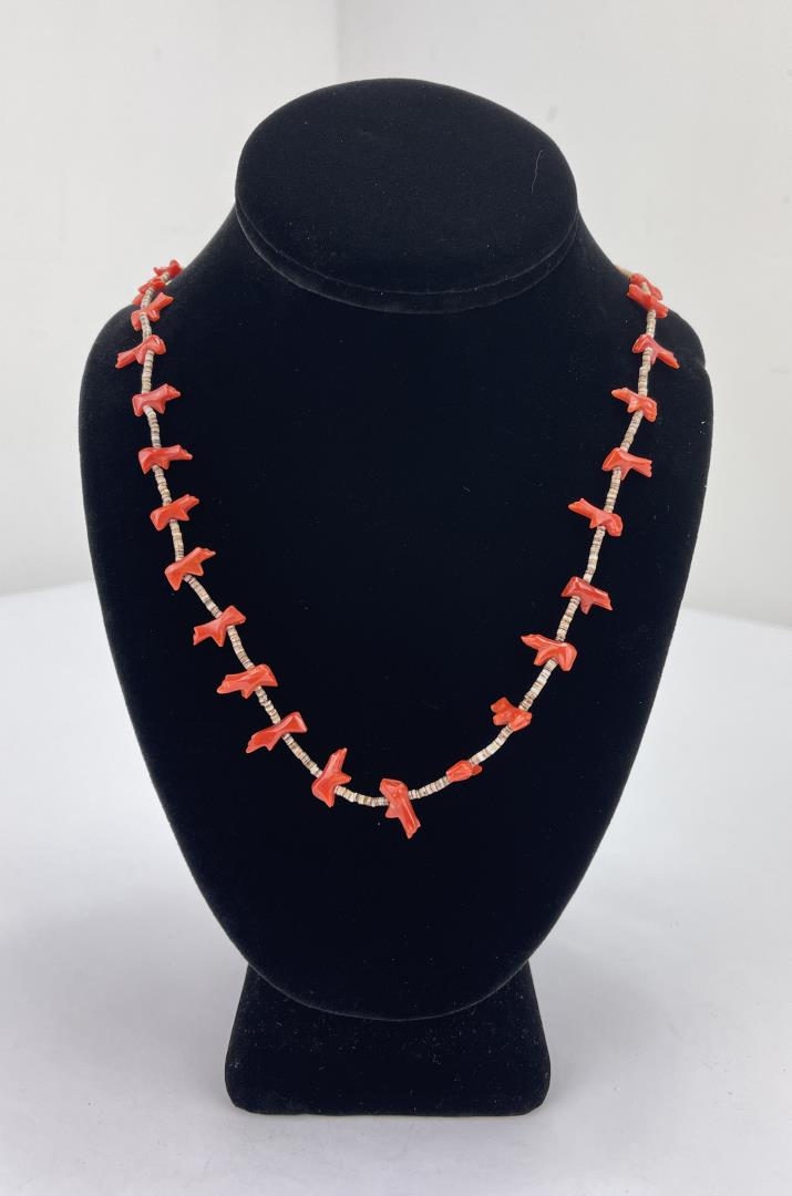 Zuni Red Coral Fetish Necklace (1 of 8)