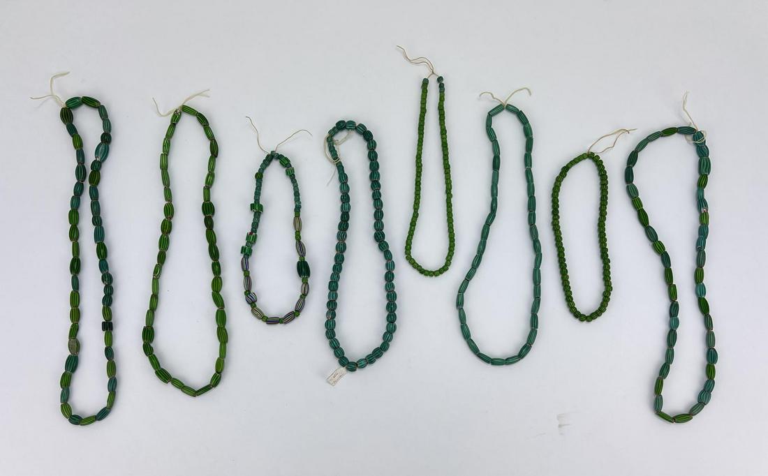 Antique Watermelon Chevron Indian Trade Beads (1 of 7)