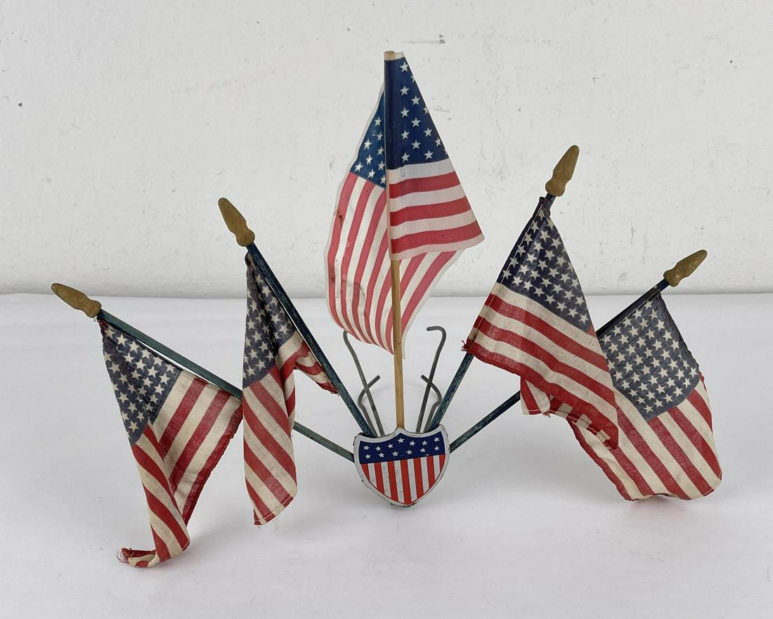 Antique Automobile Radiator Flags: Nice grouping.