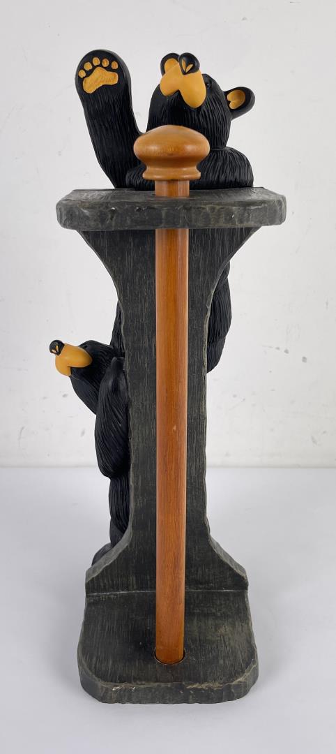 Jeff Fleming Big Sky Carvers Paper Towel Holder: Curious Cubs. 16.25" tall.
