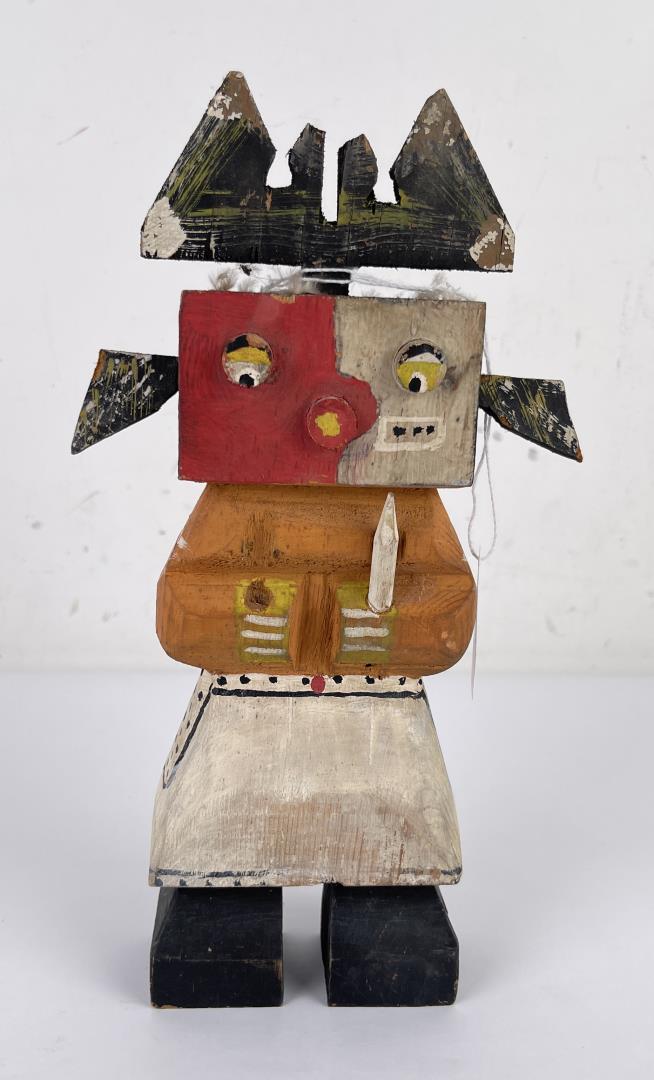 Antique Hopi Indian Kachina Doll: Signed BKE. 10" tall. Sold as-is. Allard Auction Collection Inv: CER 46616