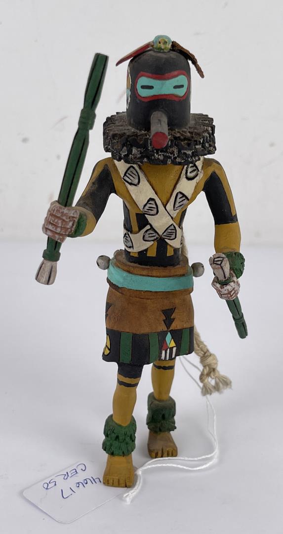 Antique Hopi Indian Kachina Doll: 7" tall. Sold as-is. Allard Auction Collection Inv: CER 46617