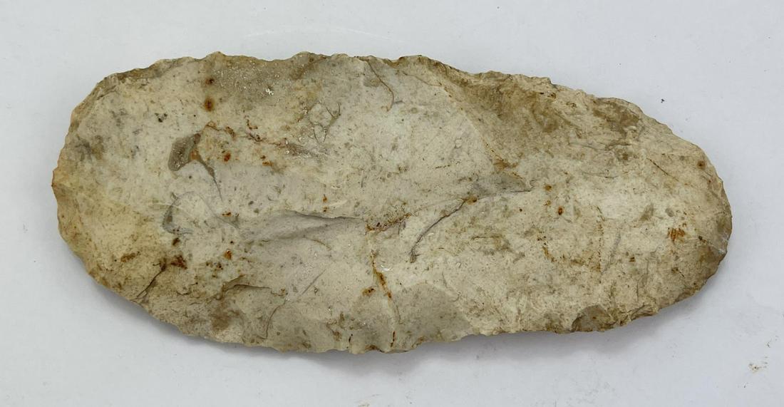 Ancient Indian Artifact Flint Hoe: 7" long. Nice artifact.