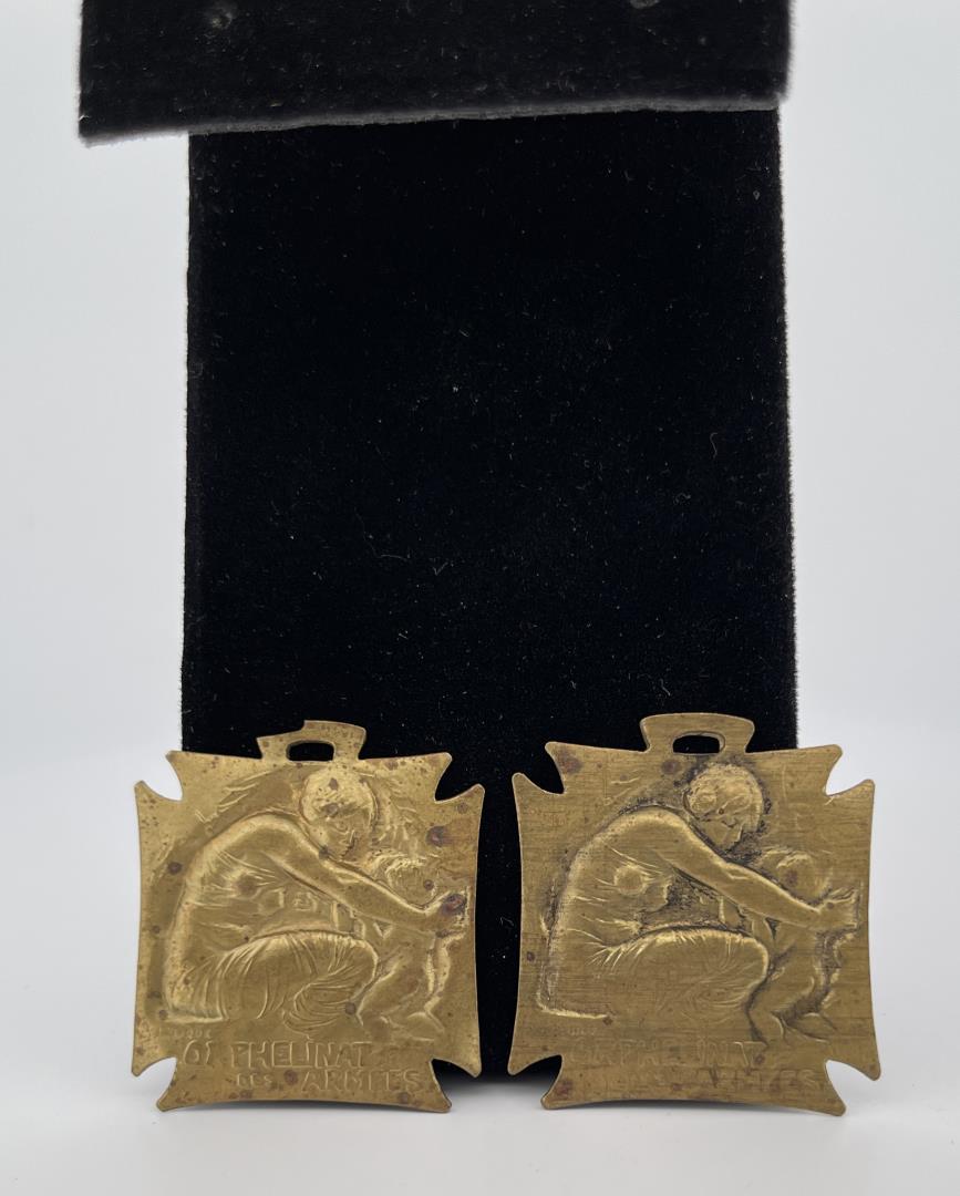 WW1 Orphans of the Army Charity Medal LALIQUE: Very nice grouping. Designed by Rene Lalique. Made and given out to raise funds for orphans of WW1.