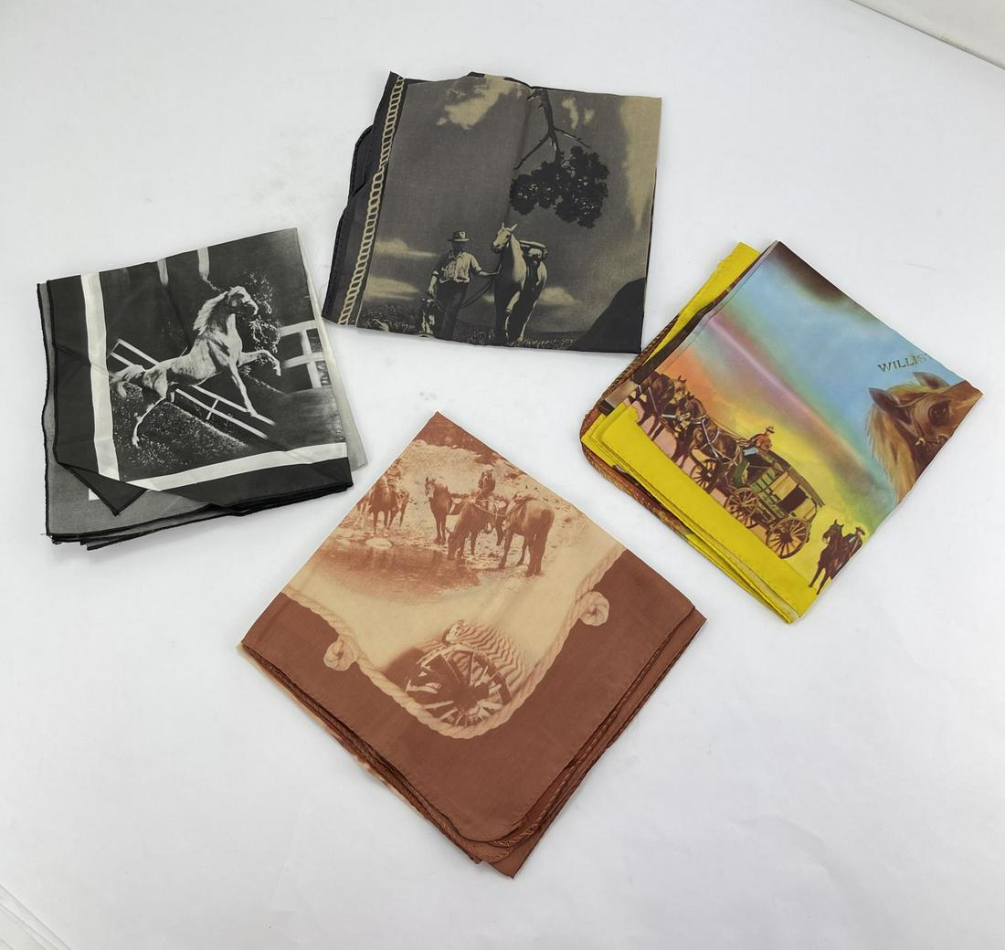 Vintage Cowboy Handkerchiefs Bandanas: Nice grouping.