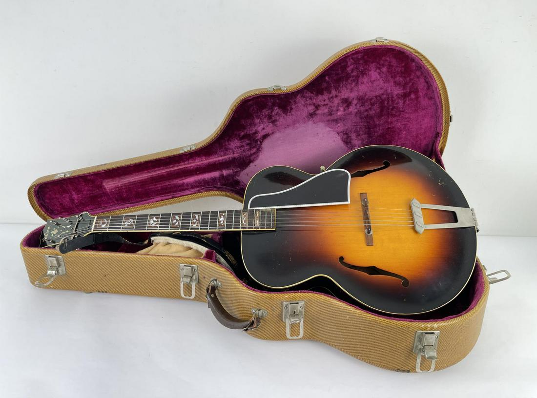 Gibson L7 Archtop Acoustic Guitar in Case: Original tweed case. Serial number EA5056. Very fine guitar.