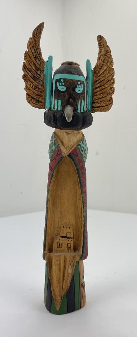 Hopi Indian Kachina Doll: Randall Pavinyama. 11 1/2" tall. Sold as-is.