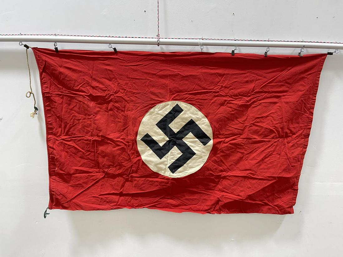 WW2 German Banner Flag: 27 1/4" by 47". Battle captured and brought back following WW2.
