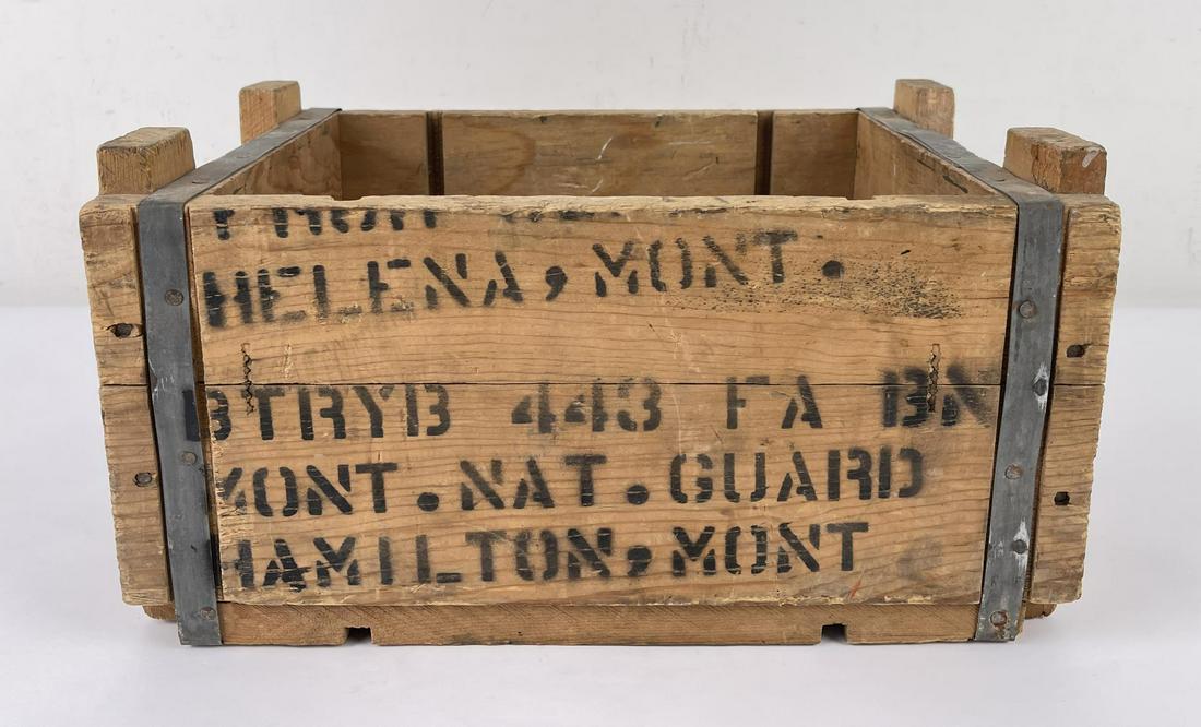 Helena Montana National Guard M1 Carbine Crate: Nice wood crate. Would have held 1200 rounds.