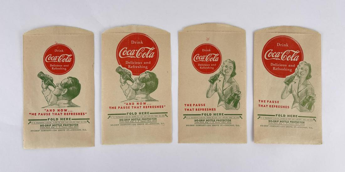 1936 Coca Cola No Drip Bottle Protectors: Nice grouping.
