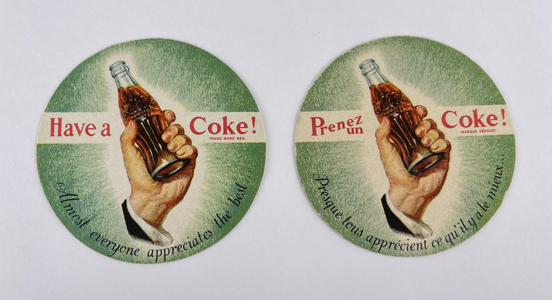 1950s French Canadian English Coca Cola Coasters: Nice grouping.