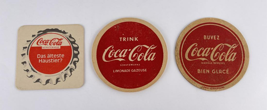 1950s French Canadian German Coca Cola Coasters: Nice grouping.