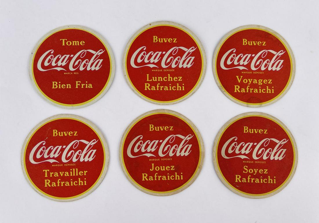 1940s French Canadian & Mexican Coca Cola Coasters: Nice grouping.