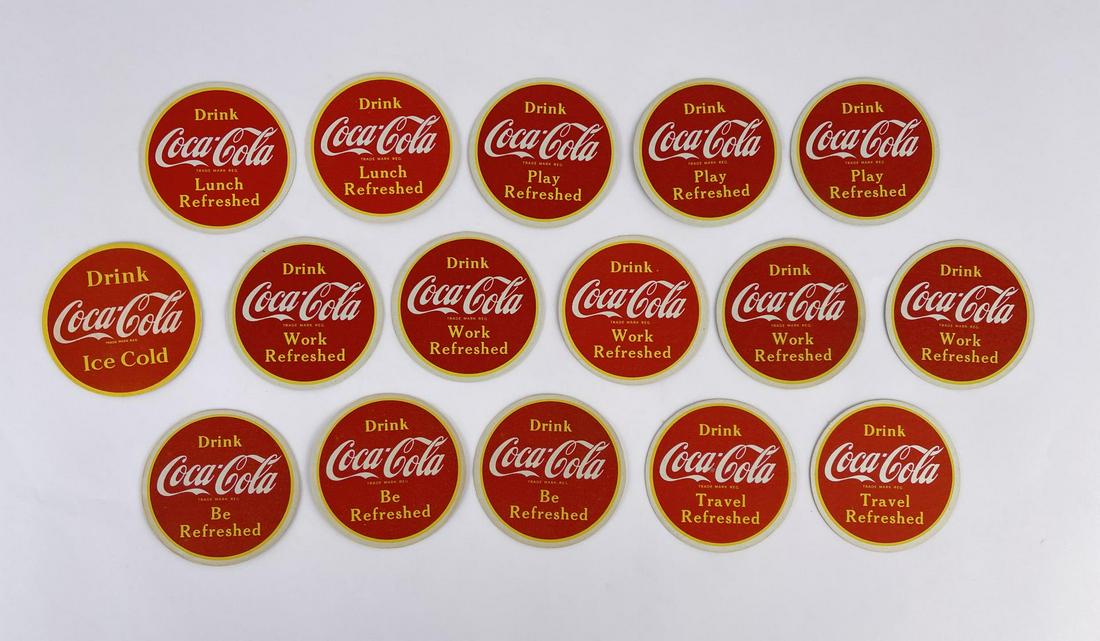 1940s Coca Cola Coasters: Nice grouping. Several Variants.
