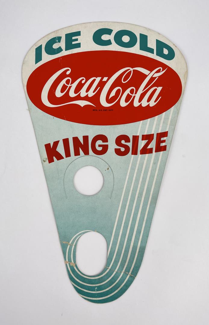 Ice Cold Coca Cola Bottle Topper Sign: Nice example.