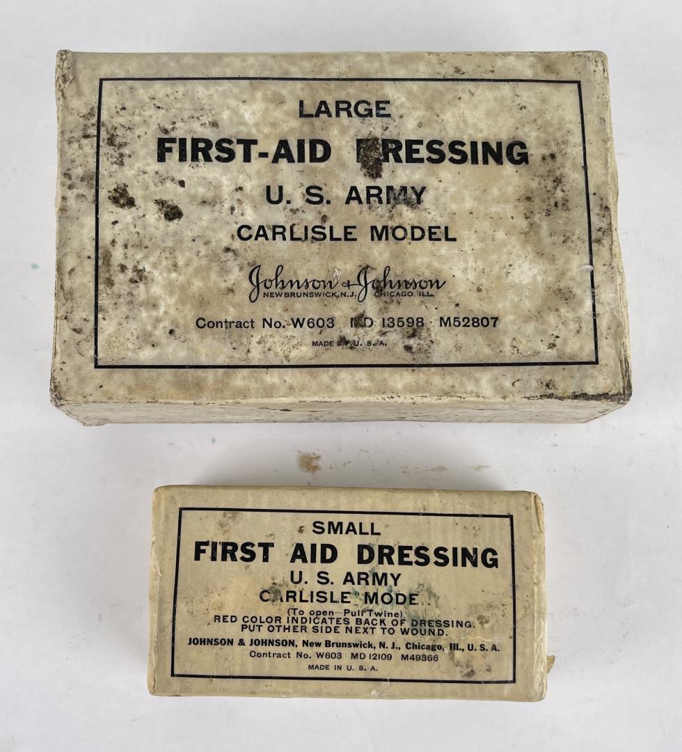 WW2 Carlisle First Aid Dressing Kits: Deadstock.