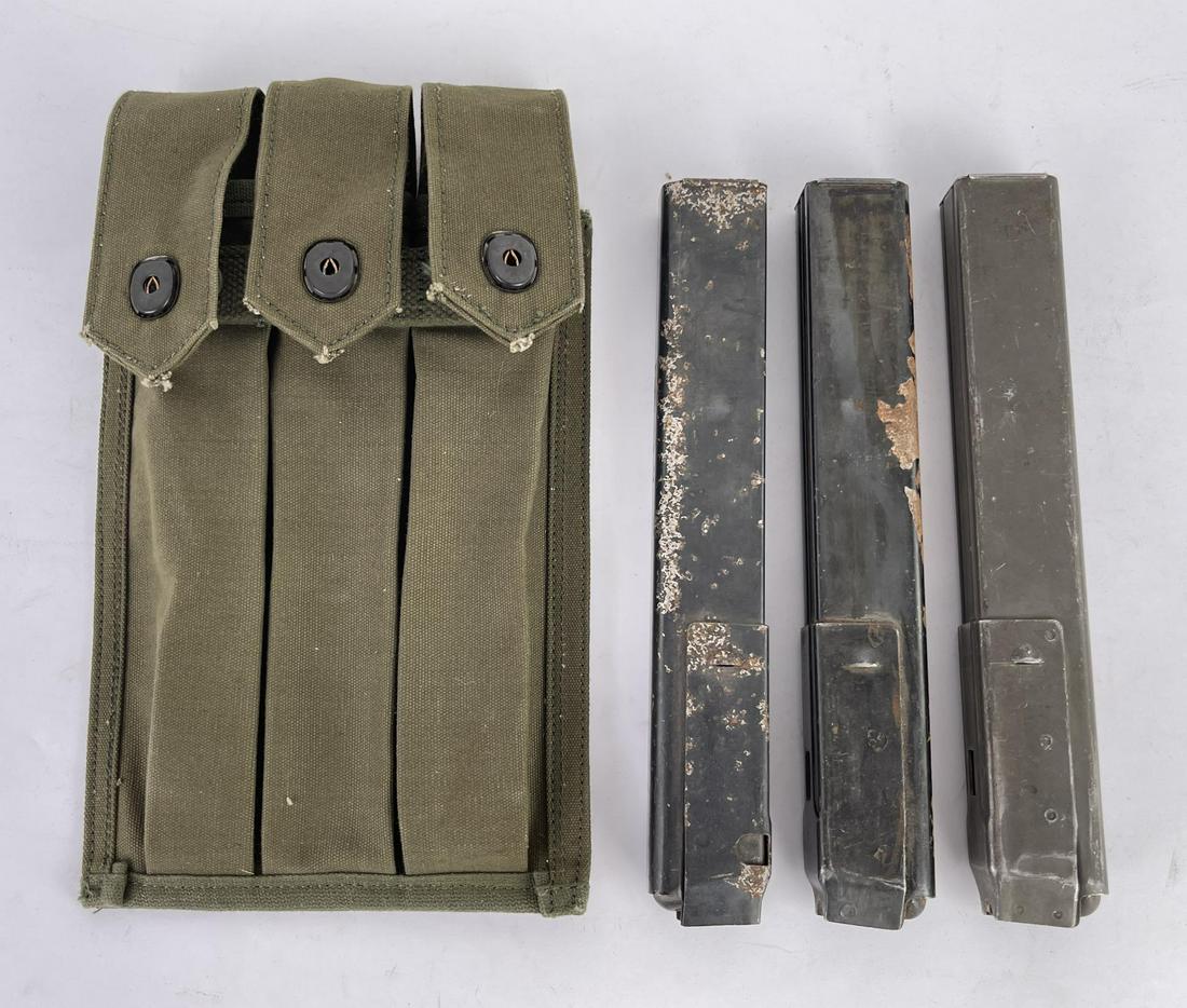 Korean War Magazine Pouch M3 Grease Gun: No sales to the following areas, a bid from any of these restricted areas will result in immediate termination of your agility to place bids with our auction company in perpetuity: Internationally, Ca