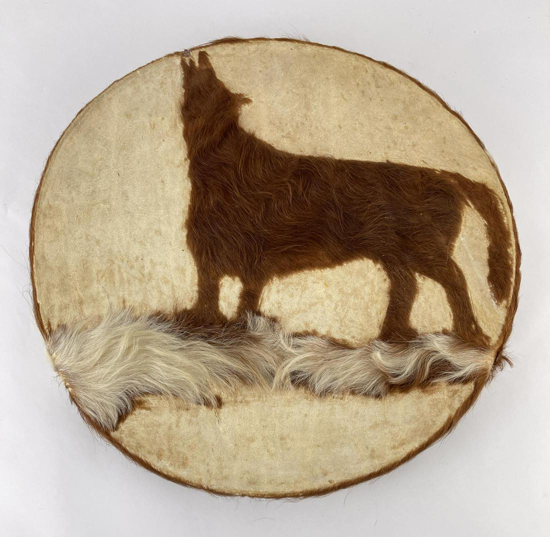 Native American Indian Made Cowhide Drum (1 of 8)