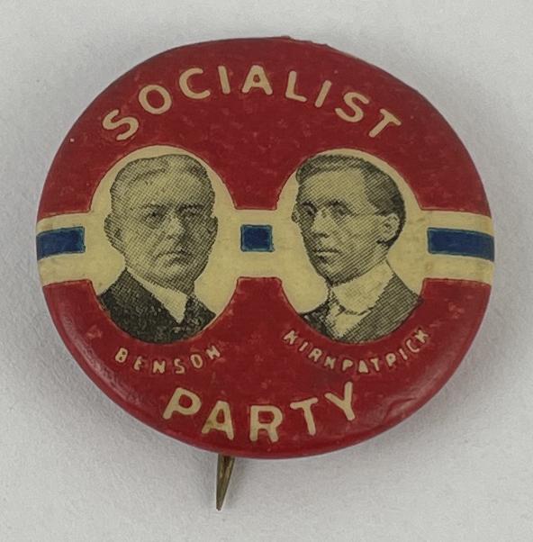 Socialist Party Campaign Pin Button Benson (1 of 4)