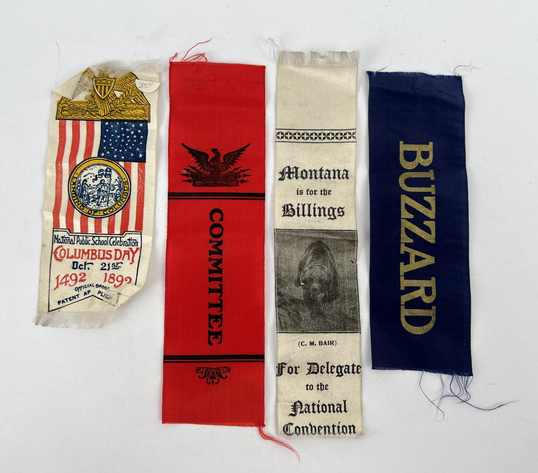 Antique Montana Political Campaign Ribbons (1 of 2)