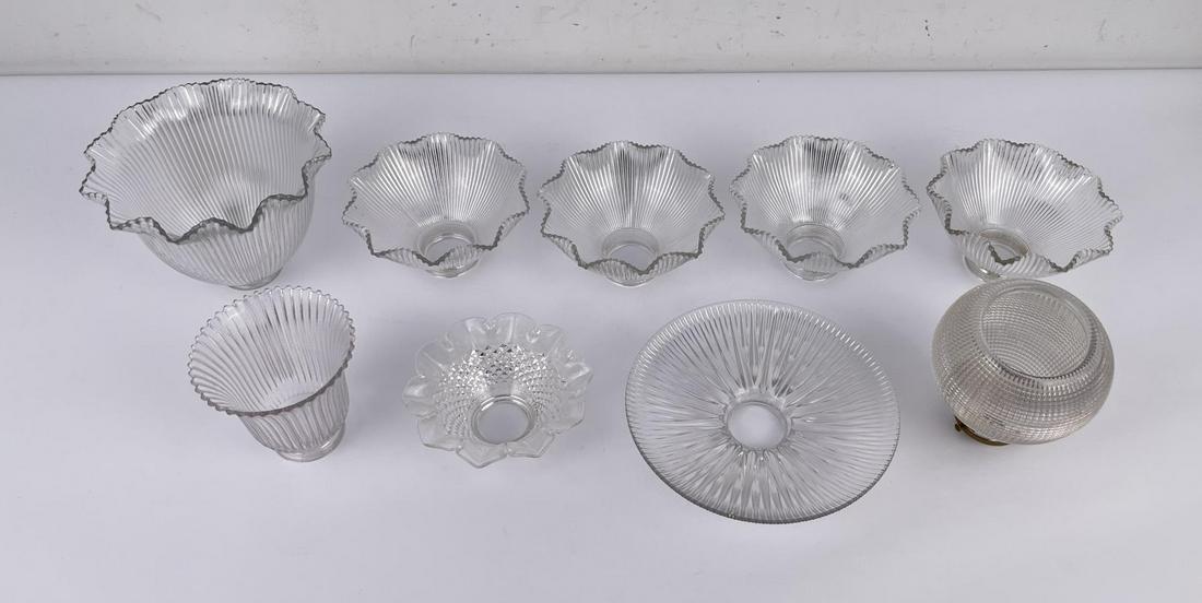 Antique Glass Holophane Lamp Shades (1 of 6)