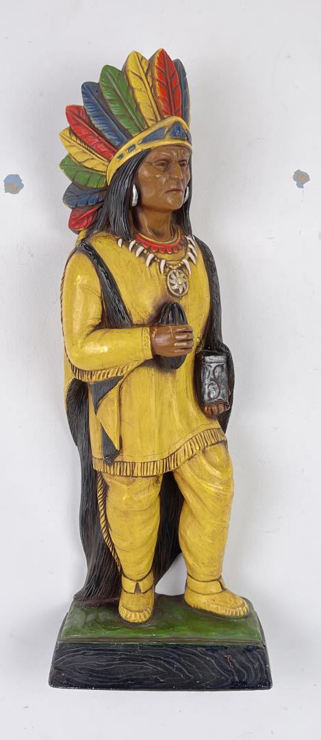 Chalkware Plaster Cigar Store Counter Indian (1 of 7)