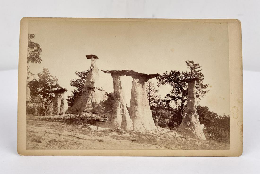 William Henry Jackson Cabinet Photo: William Henry Jackson Denver Colorado. Dutch Wedding Monument Park. 5" by 8" cabinet photo.