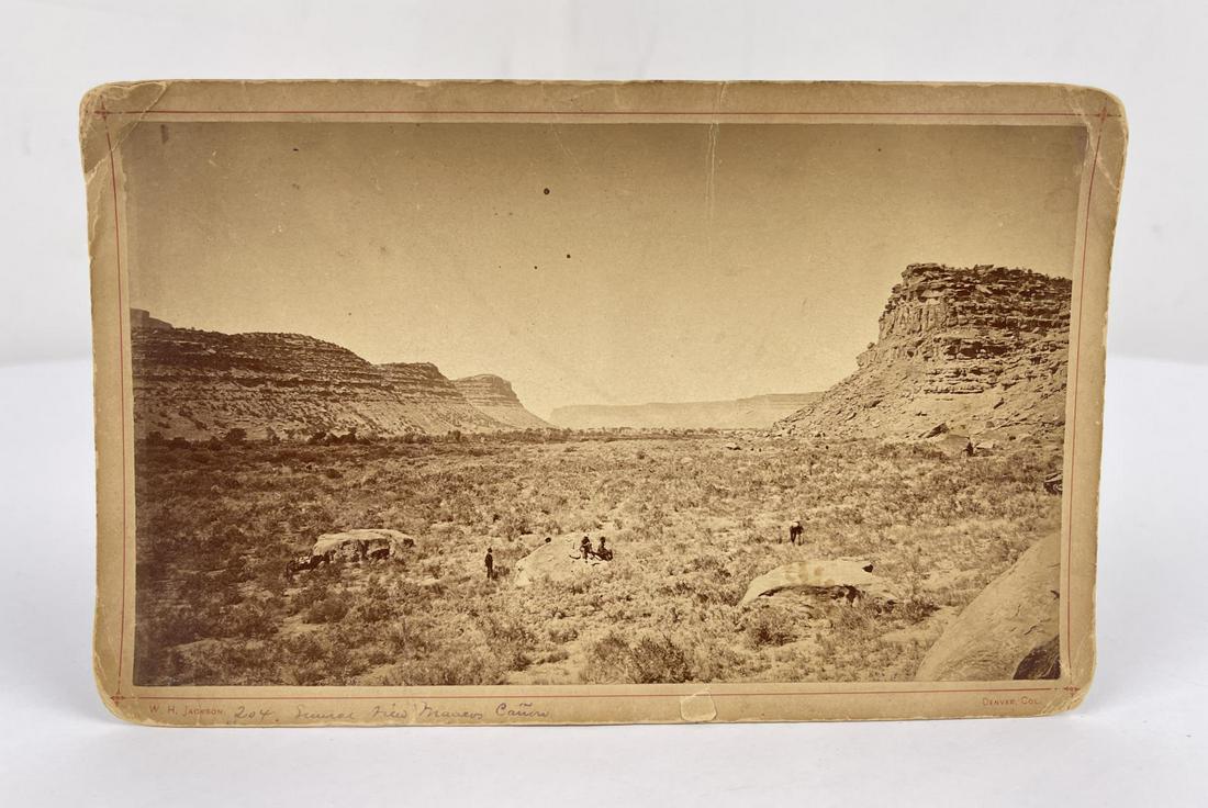 William Henry Jackson Mancos Canyon Photo: William Henry Jackson Denver Colorado. 5" by 8".