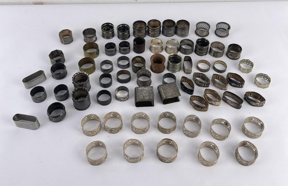 Lot of Napkin Rings Sterling Silver (1 of 5)