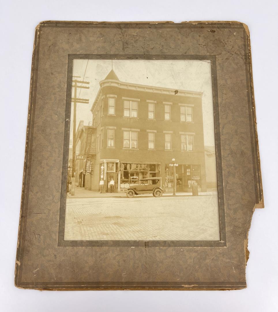 Antique Elks Club Barber Shop Street Scene Photo (1 of 3)