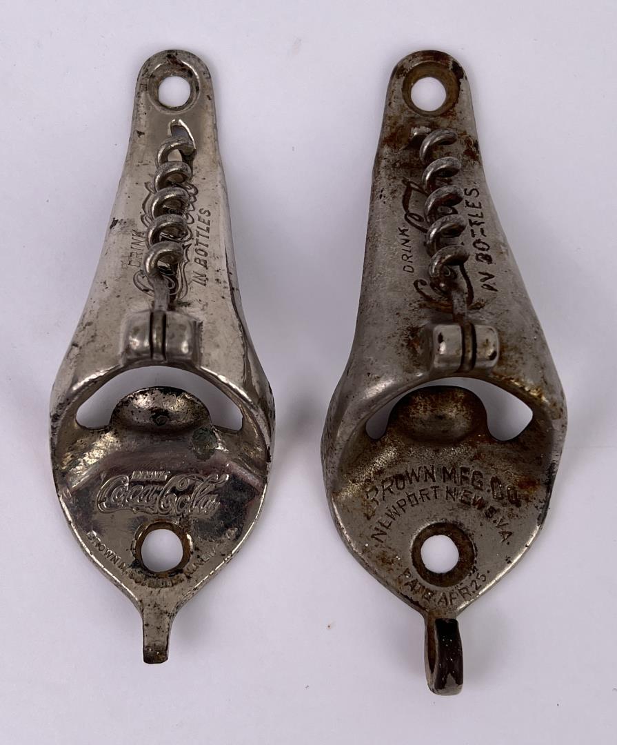 Coca Cola Brown Corkscrew Bottle Openers: Nice grouping.