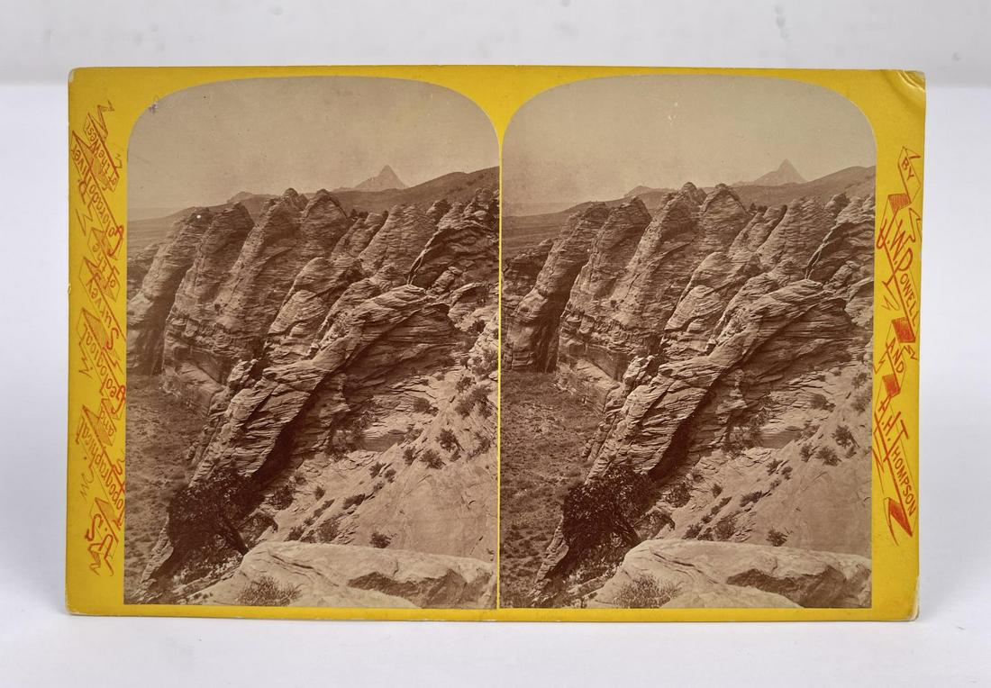 JW Powell Survey Stereoview Utah Territory: Photographed by Hillers.