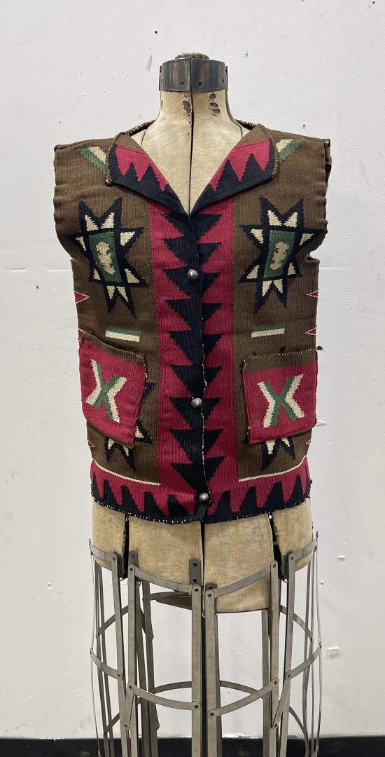 Early Navajo Indian Rug Vest Germantown (1 of 6)