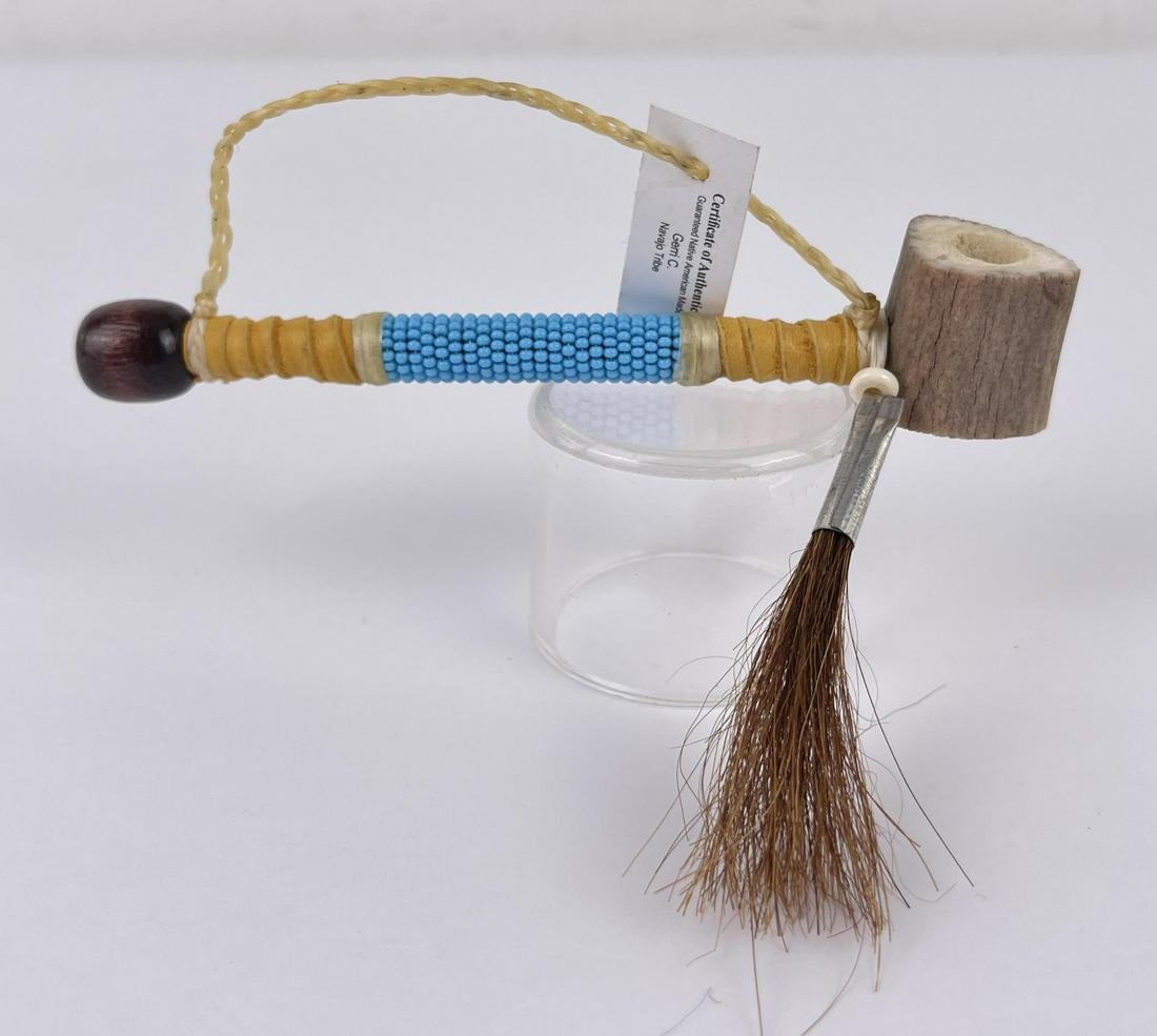 Native American Indian Made Beaded Peace Pipe (1 of 4)