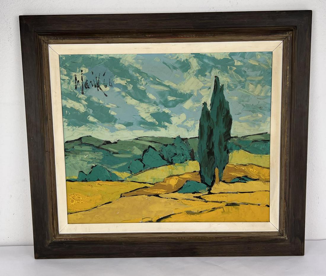 Warik Wheatley Oil on Canvas Cypress Trees (1 of 6)