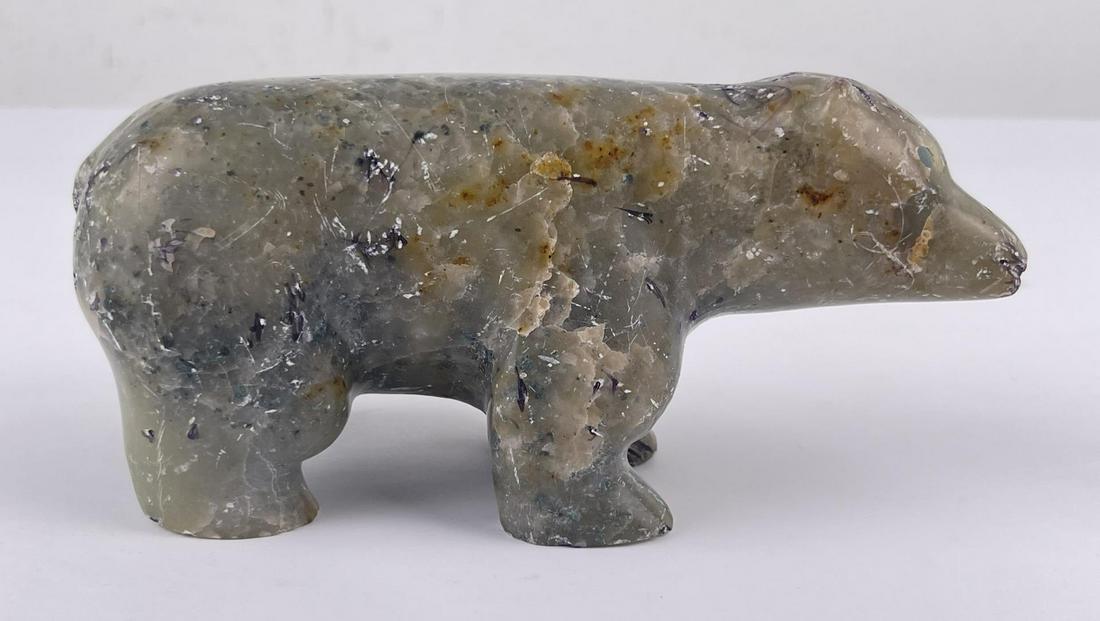 Alaskan Inuit Eskimo Soapstone Bear Carving (1 of 6)